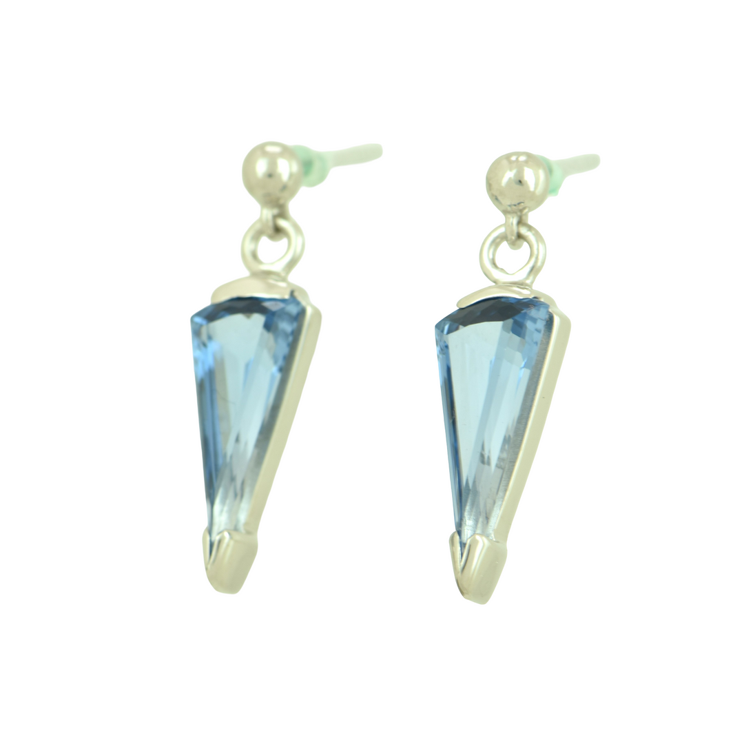 Blue Green Spinel Earrings