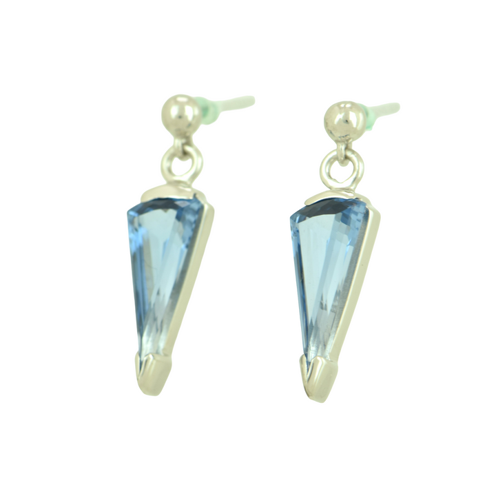 Blue Green Spinel Earrings