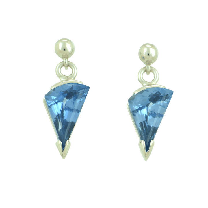 Blue Green Spinel Earrings