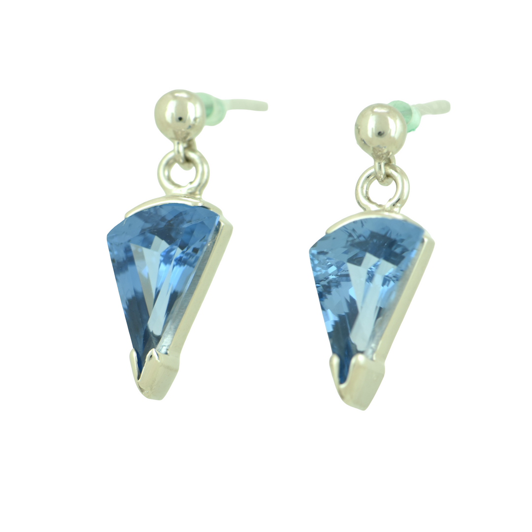Blue Green Spinel Earrings