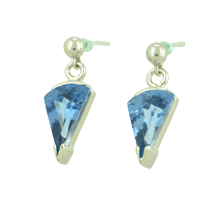Blue Green Spinel Earrings
