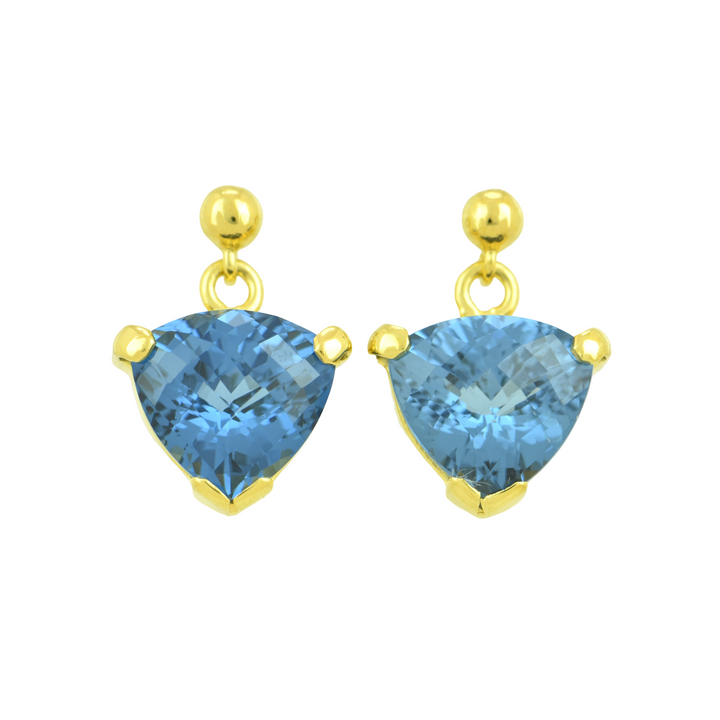 Blue Green Spinel Earrings