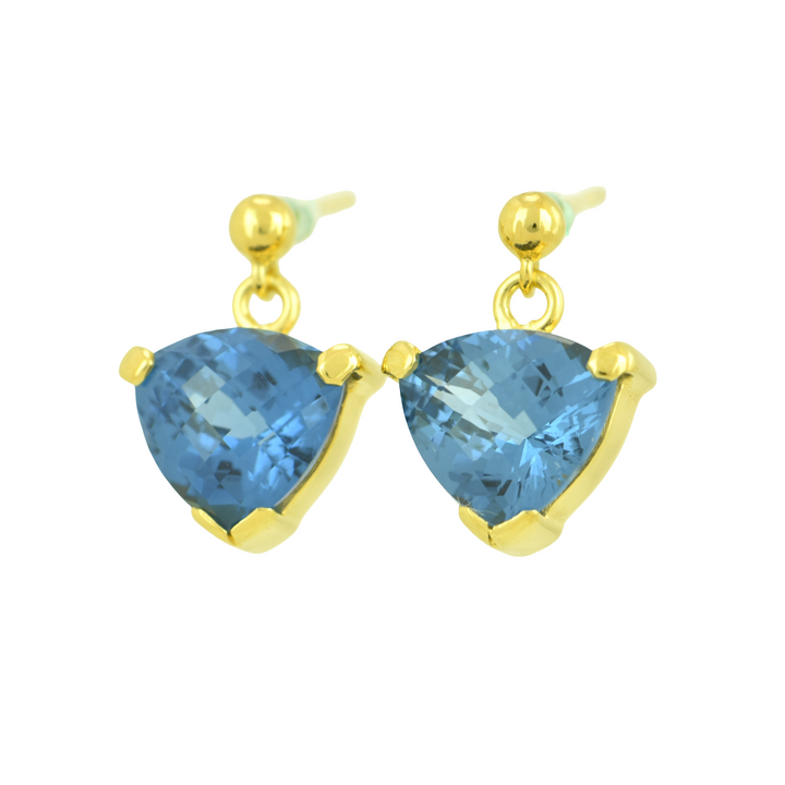 Blue Green Spinel Earrings