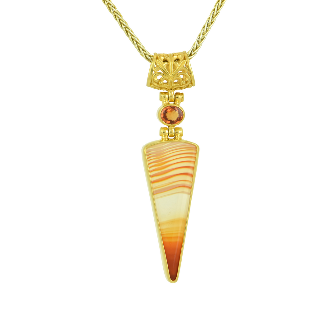 Orange Agate Pendant