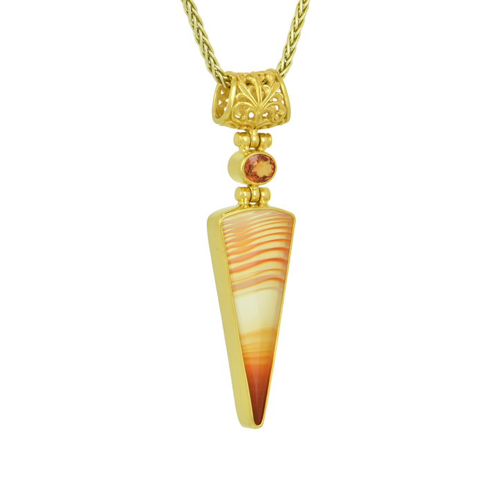 Orange Agate Pendant