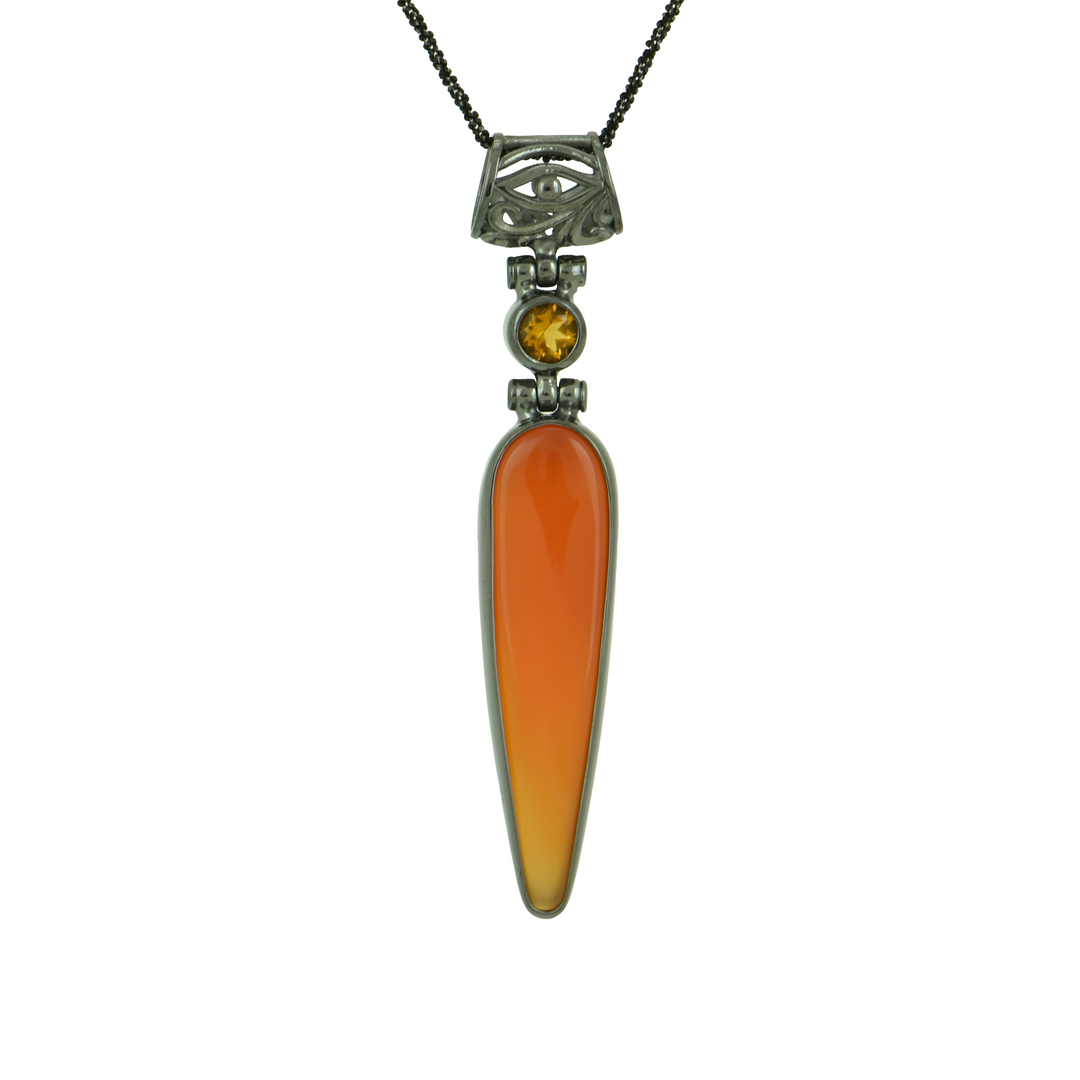 Orange Agate Pendant
