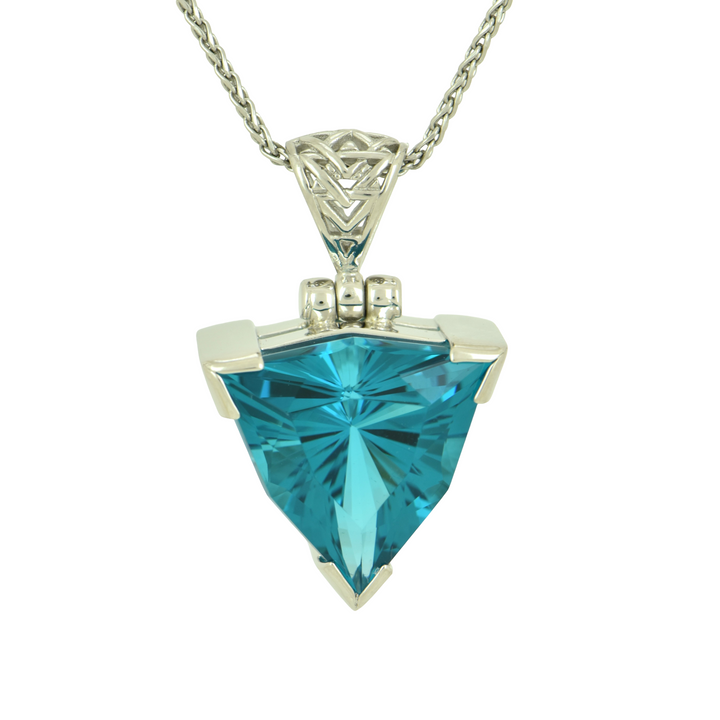 Blue Green Obsidian Pendant