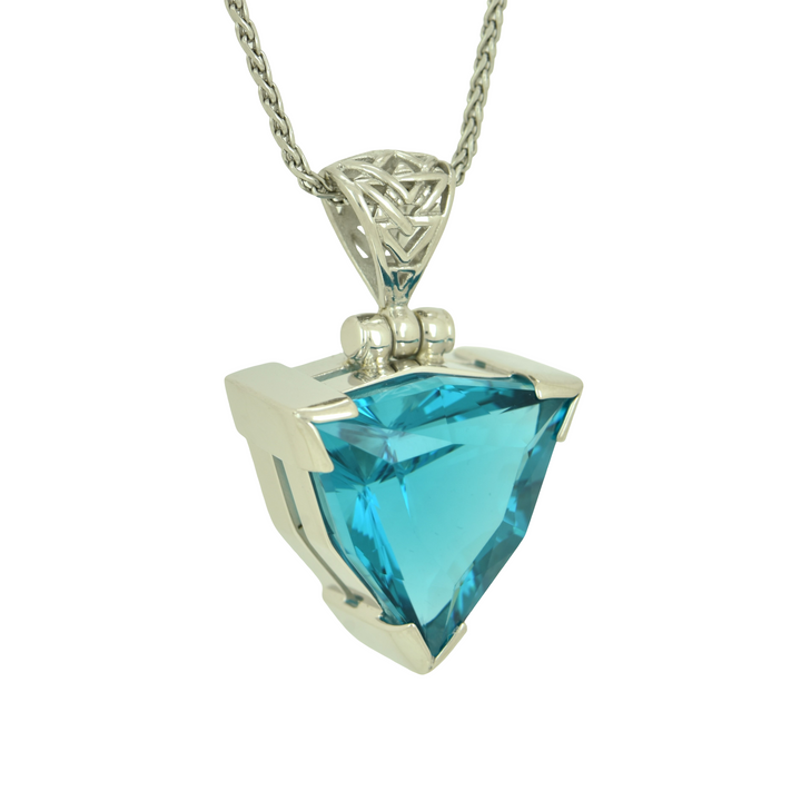 Blue Green Obsidian Pendant