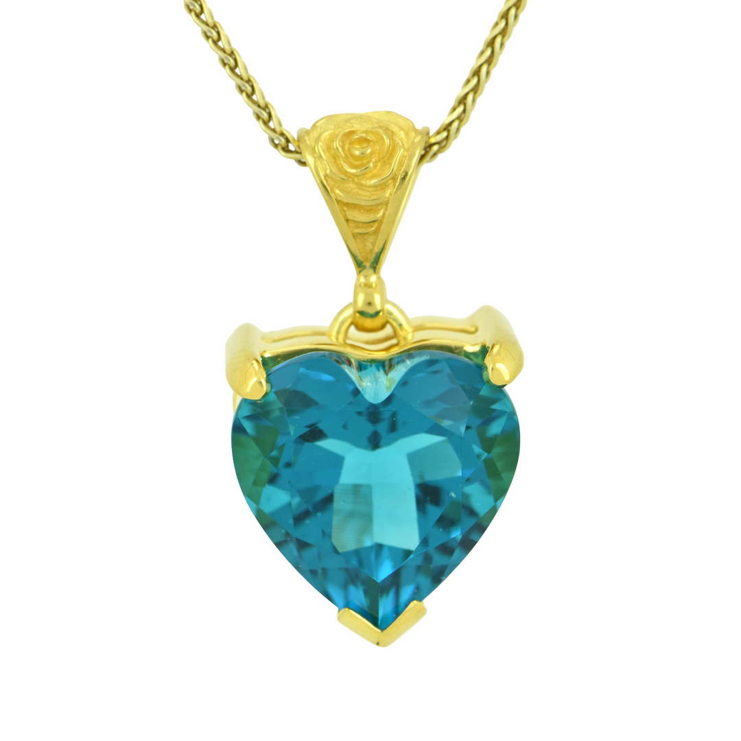 Blue Green Obsidian Pendant
