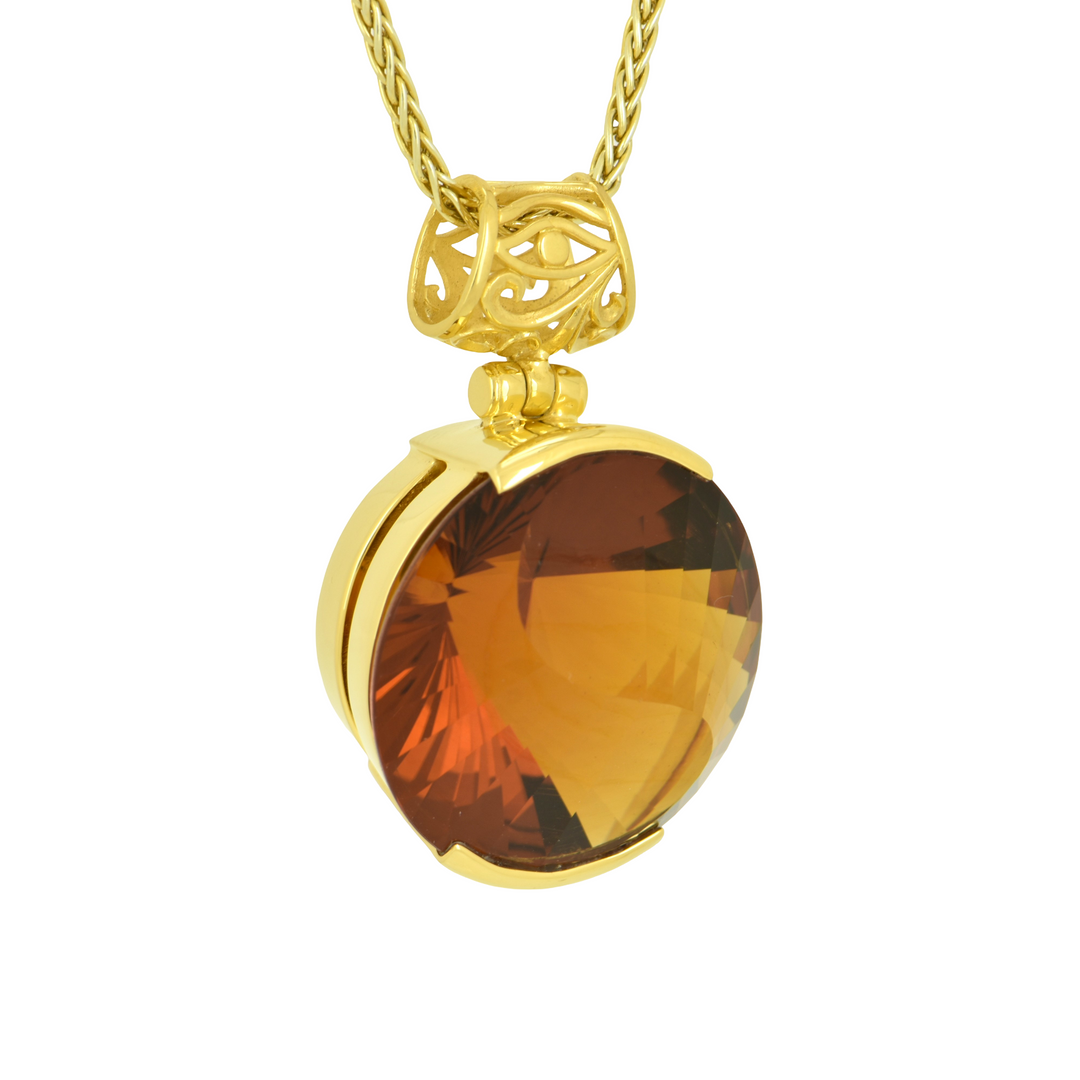 Golden Hydro Quartz Pendant