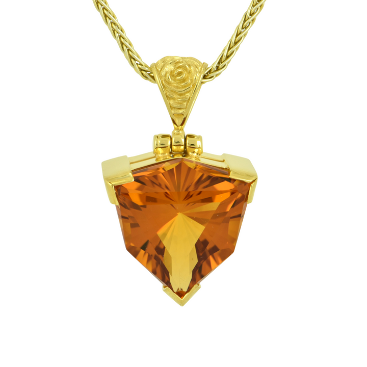 Golden Hydro Quartz Pendant
