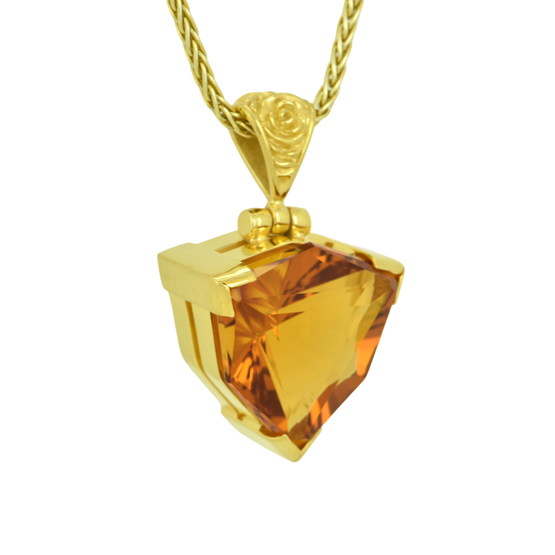 Golden Hydro Quartz Pendant
