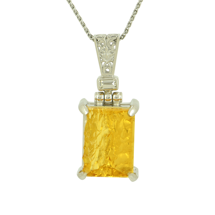 Angelic Reflections Golden Hydro Quartz Pendant