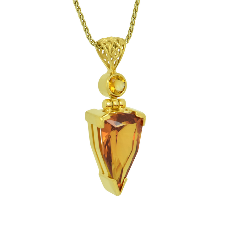 Cognac Sapphire Pendant