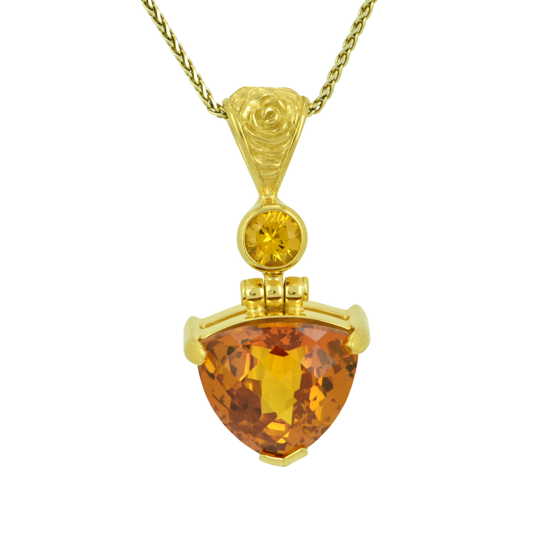 Cognac Sapphire Pendant
