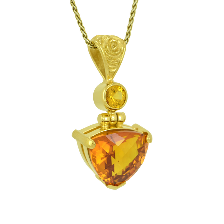 Cognac Sapphire Pendant