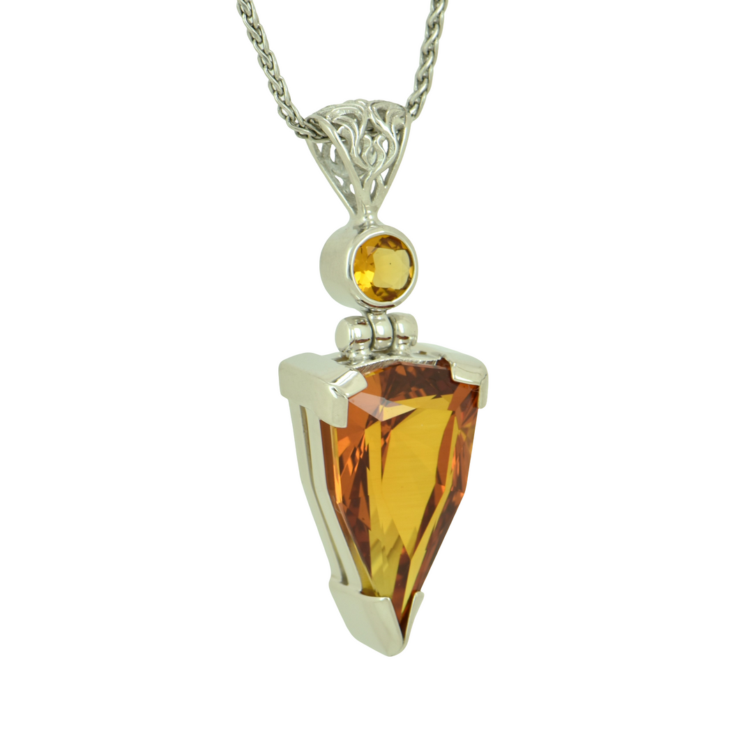 Cognac Sapphire Pendant