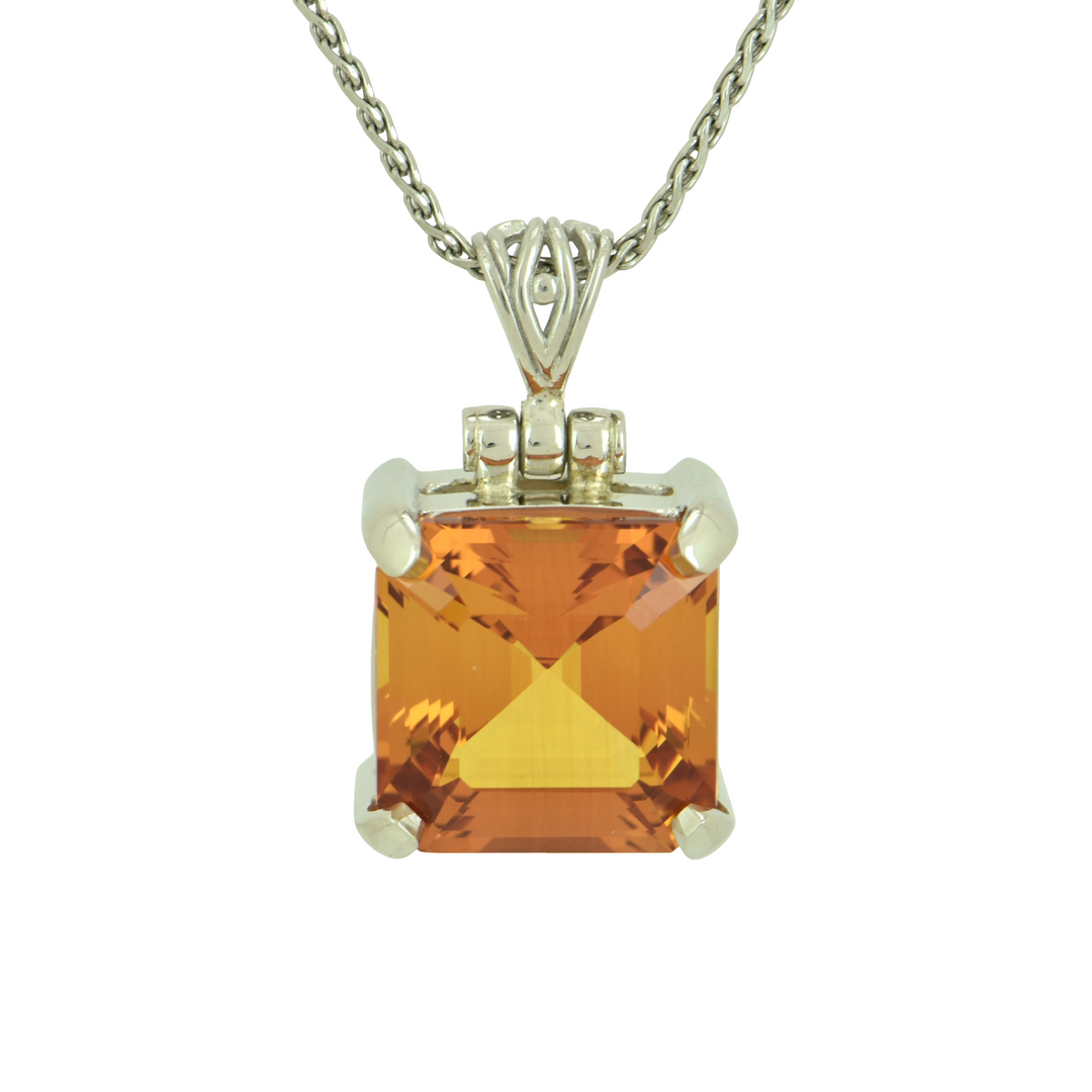 Cognac Sapphire Pendant
