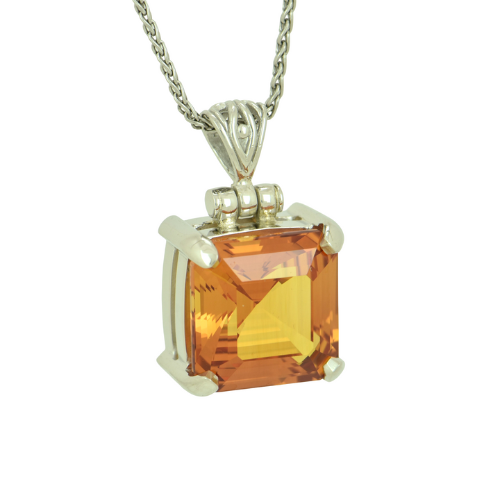 Cognac Sapphire Pendant