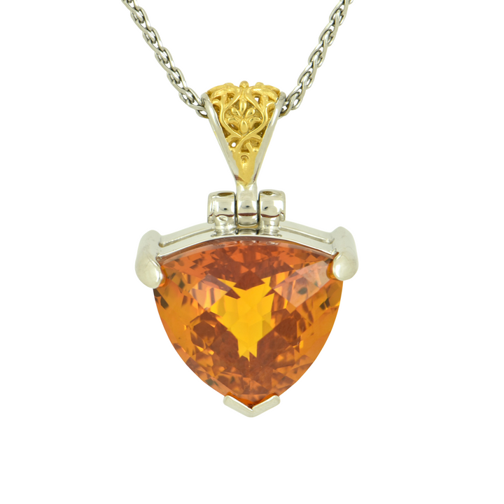 Cognac Sapphire Pendant