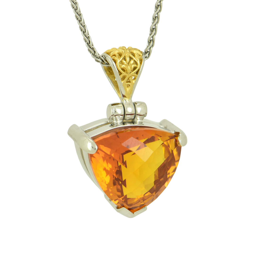 Cognac Sapphire Pendant