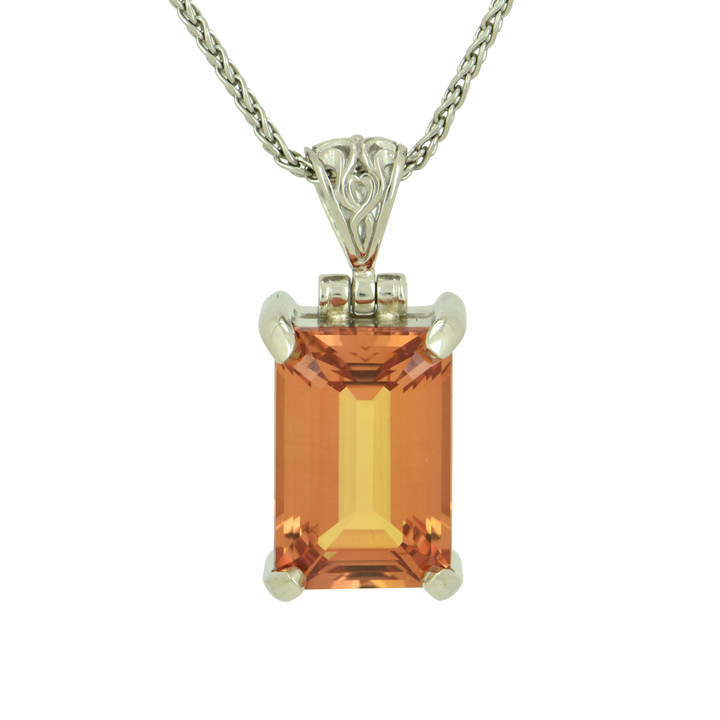 Cognac Sapphire Pendant