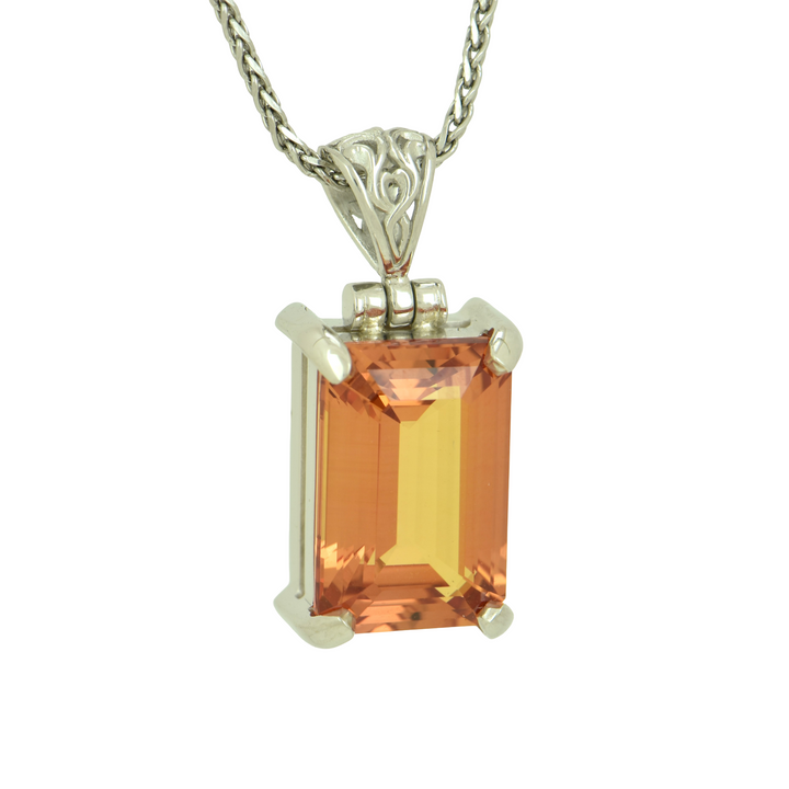 Cognac Sapphire Pendant