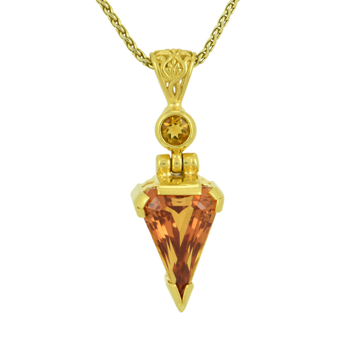 Cognac Sapphire Pendant