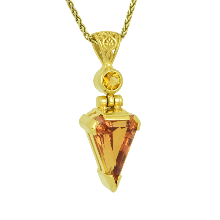 Cognac Sapphire Pendant