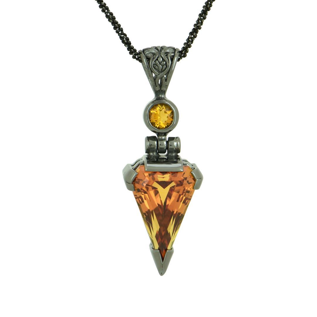 Cognac Sapphire Pendant