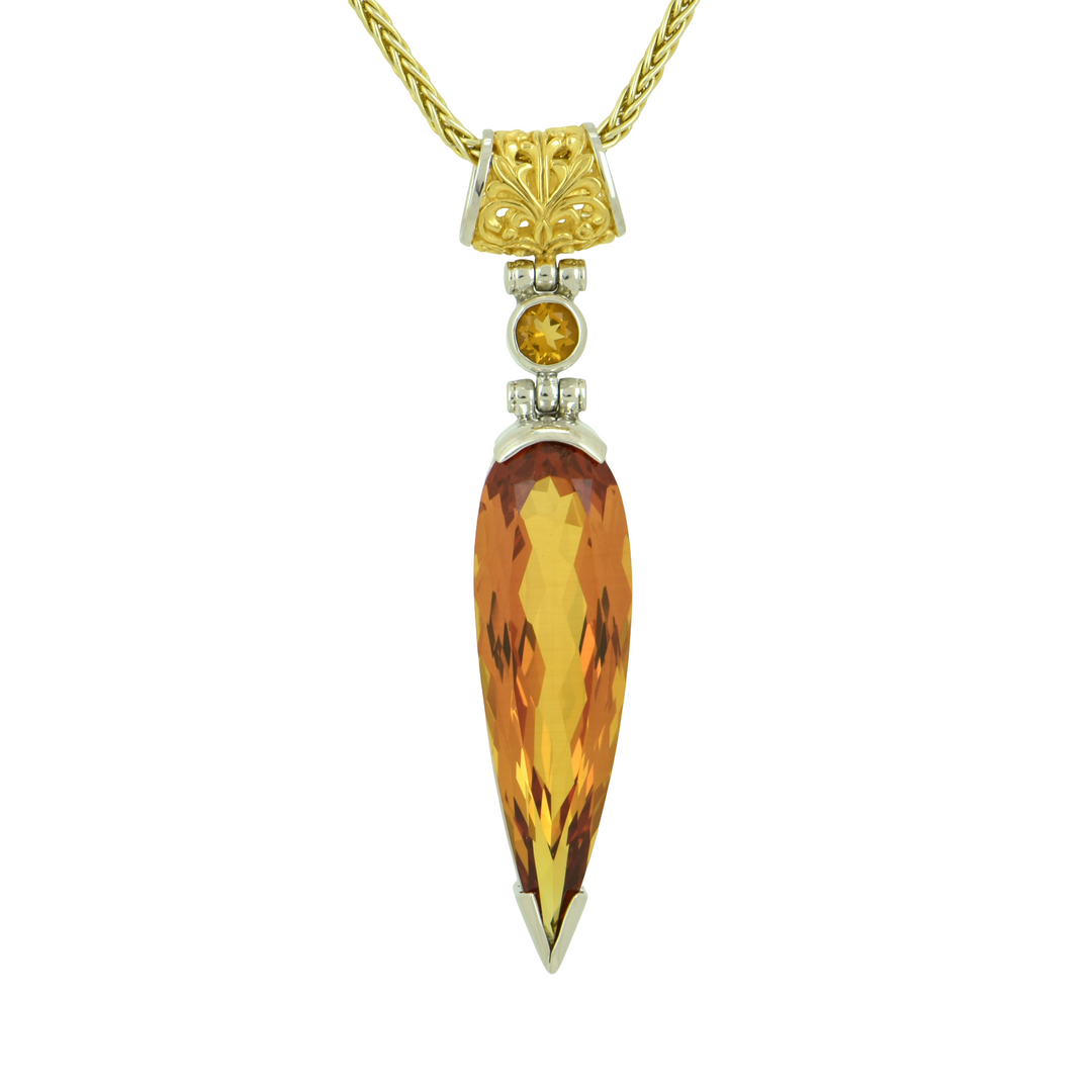 Cognac Sapphire Pendant