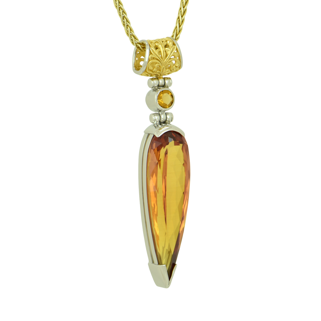 Cognac Sapphire Pendant