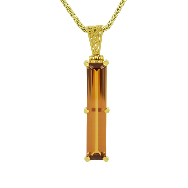 Cognac Sapphire Pendant