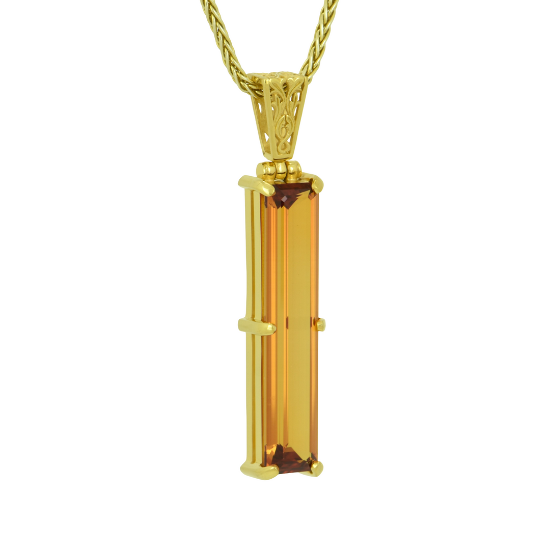 Cognac Sapphire Pendant