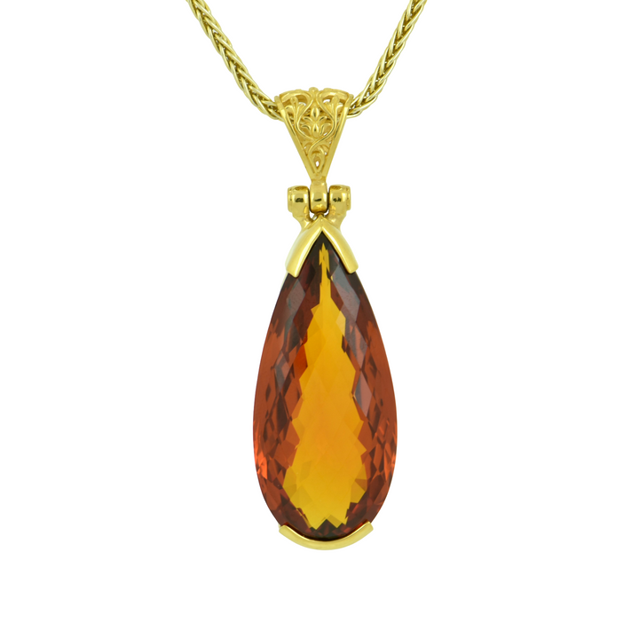 Cognac Sapphire Pendant