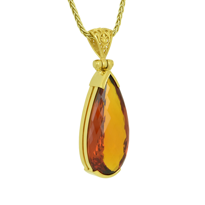 Cognac Sapphire Pendant