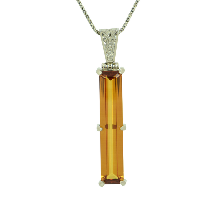 Cognac Sapphire Pendant