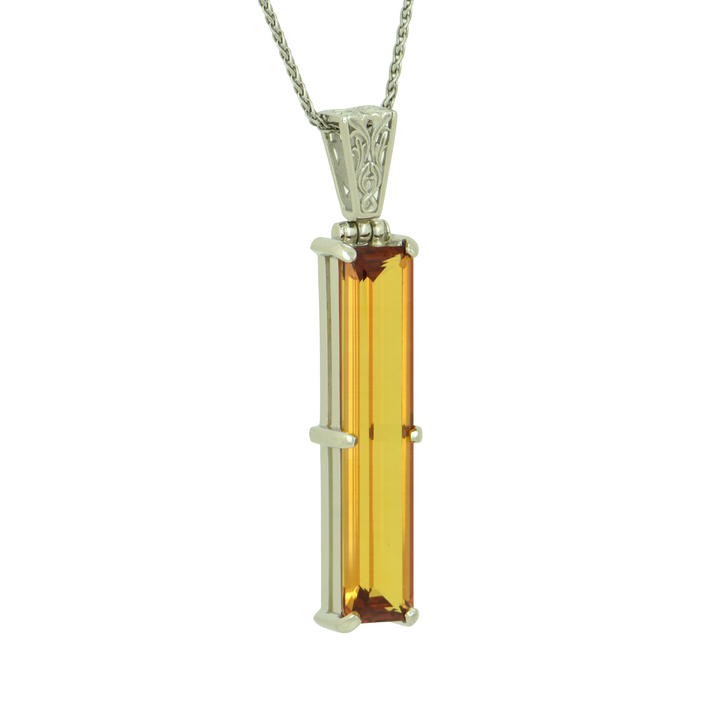 Cognac Sapphire Pendant