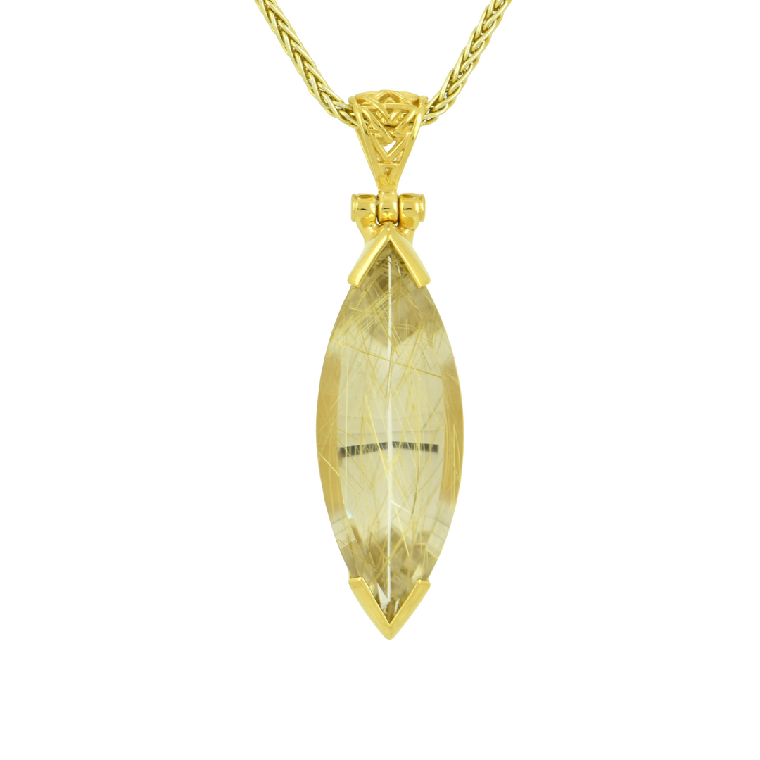 Golden Rutilated Quartz Pendant