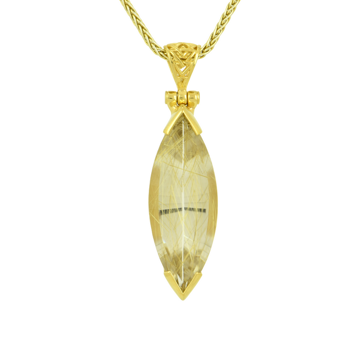 Golden Rutilated Quartz Pendant