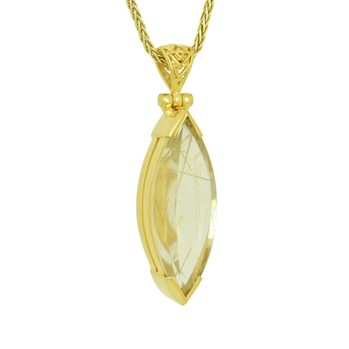 Golden Rutilated Quartz Pendant