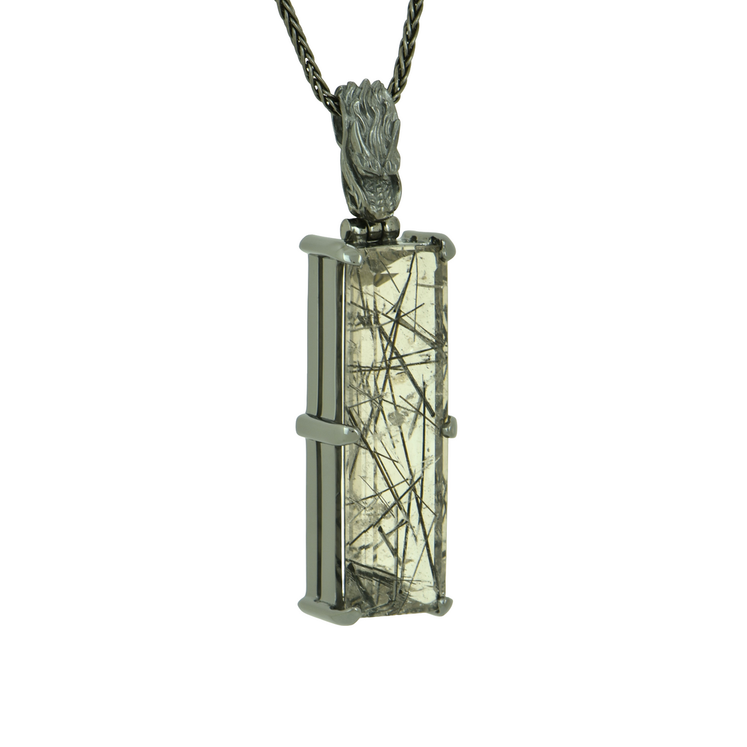 Black Rutilated Quartz Pendant