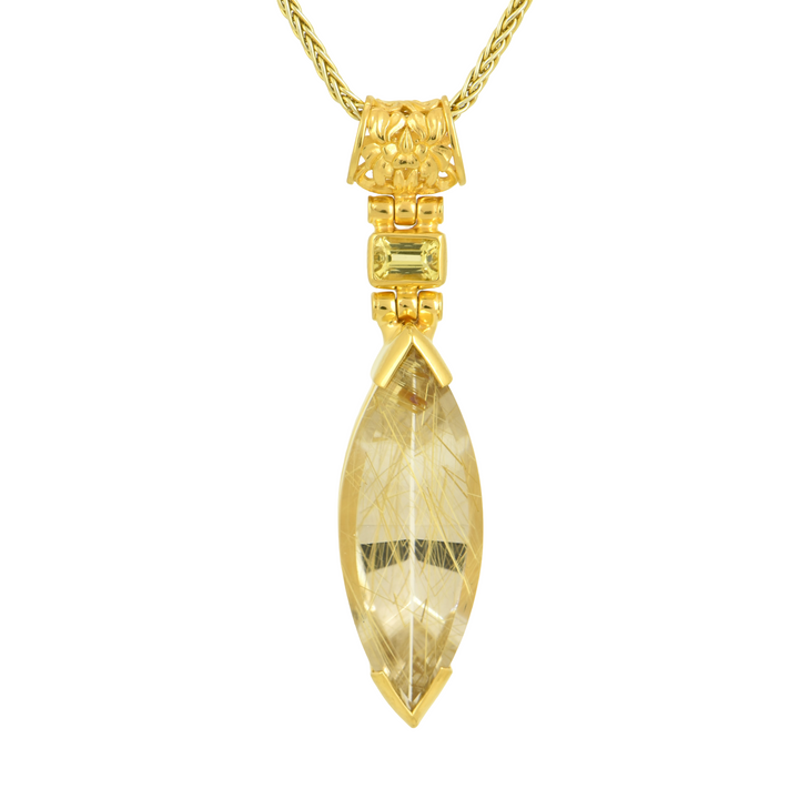 Golden Rutilated Quartz Pendant