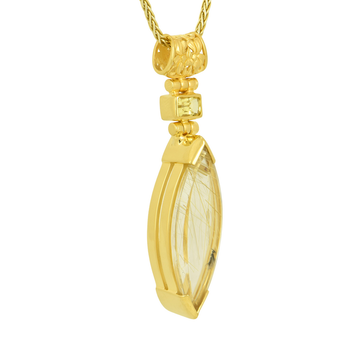Golden Rutilated Quartz Pendant