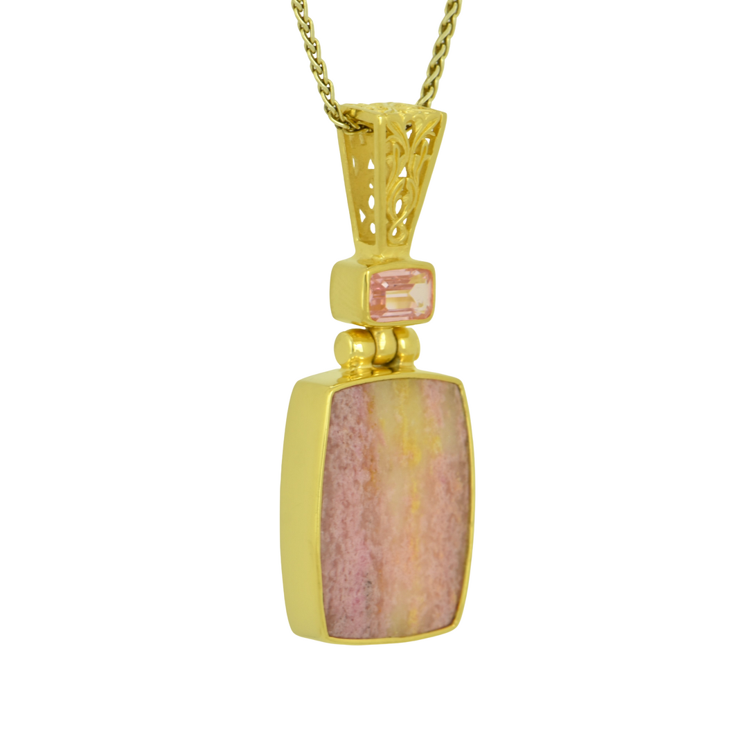 Rhodonite Spessartite Pendant