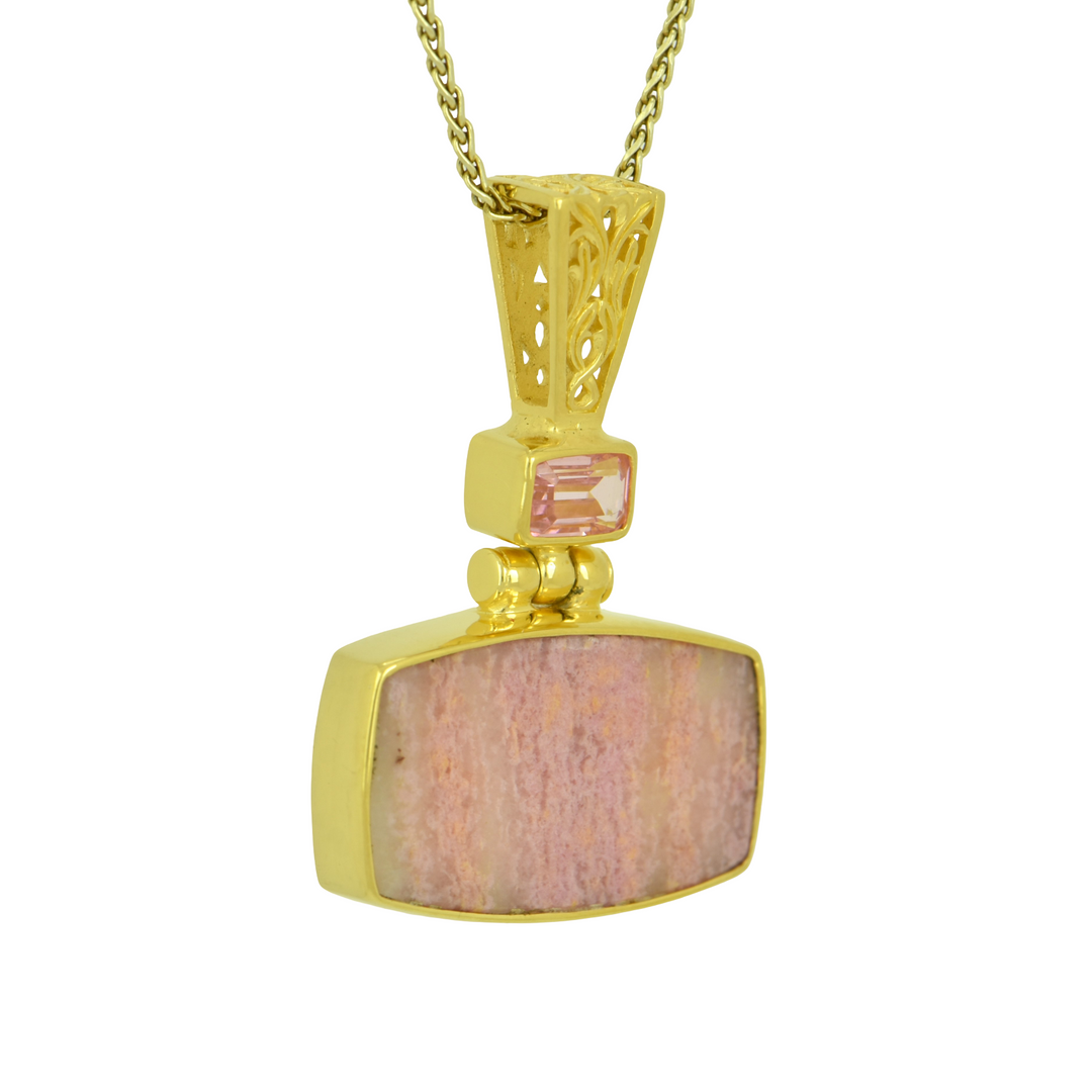 Rhodonite Spessartite Pendant