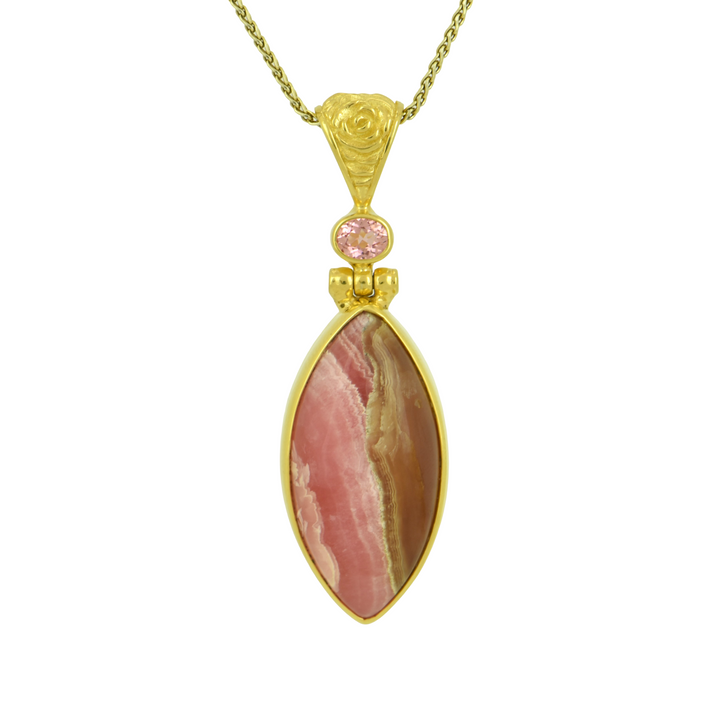Rhodonite Spessartite Pendant