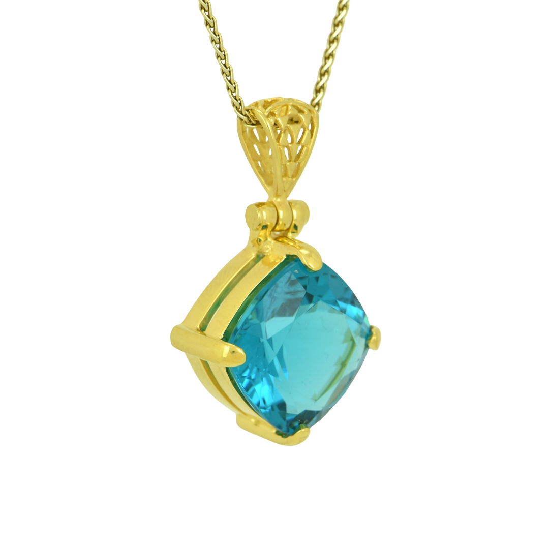 Blue Green Obsidian Pendant