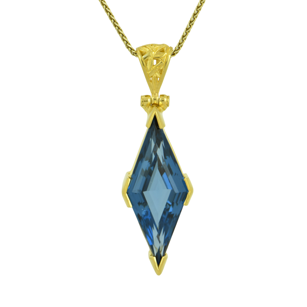 Blue Green Spinel Pendant