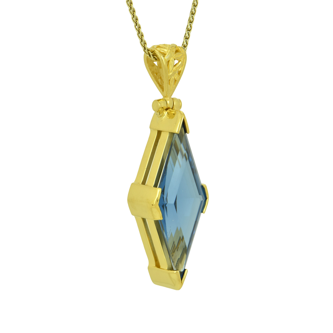 Blue Green Spinel Pendant